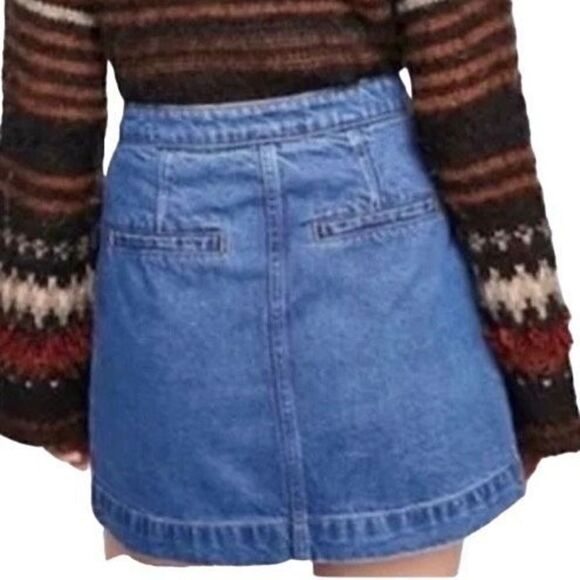 Free People We The Free Women's Don't Get Me Wrong Denim Skirt Size 27 - Picture 2 of 7